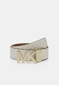 MICHAEL Michael Kors PEBBLE TO LOGO ON PLAQ - Belt - Luggage/gold-coloured -MICHAEL Michael Kors shop 5a5e4008851449e497b3ab6816792db4