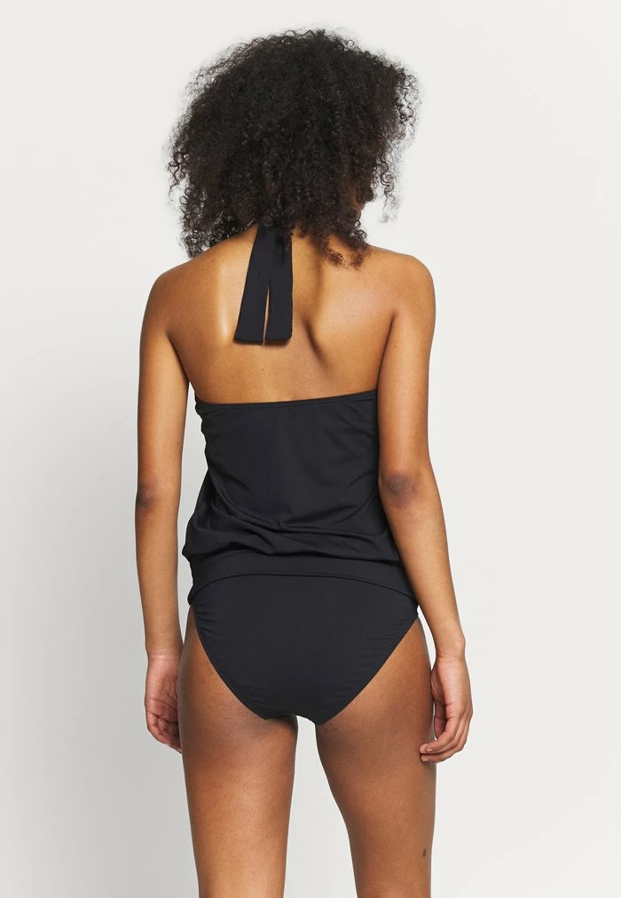 MICHAEL Michael Kors ICONIC SOLIDS BLOUSON HALTER TANKINI - Bikini Top - Black 5 MICHAEL Michael Kors ICONIC SOLIDS BLOUSON HALTER TANKINI - Bikini Top - Black - Image 3