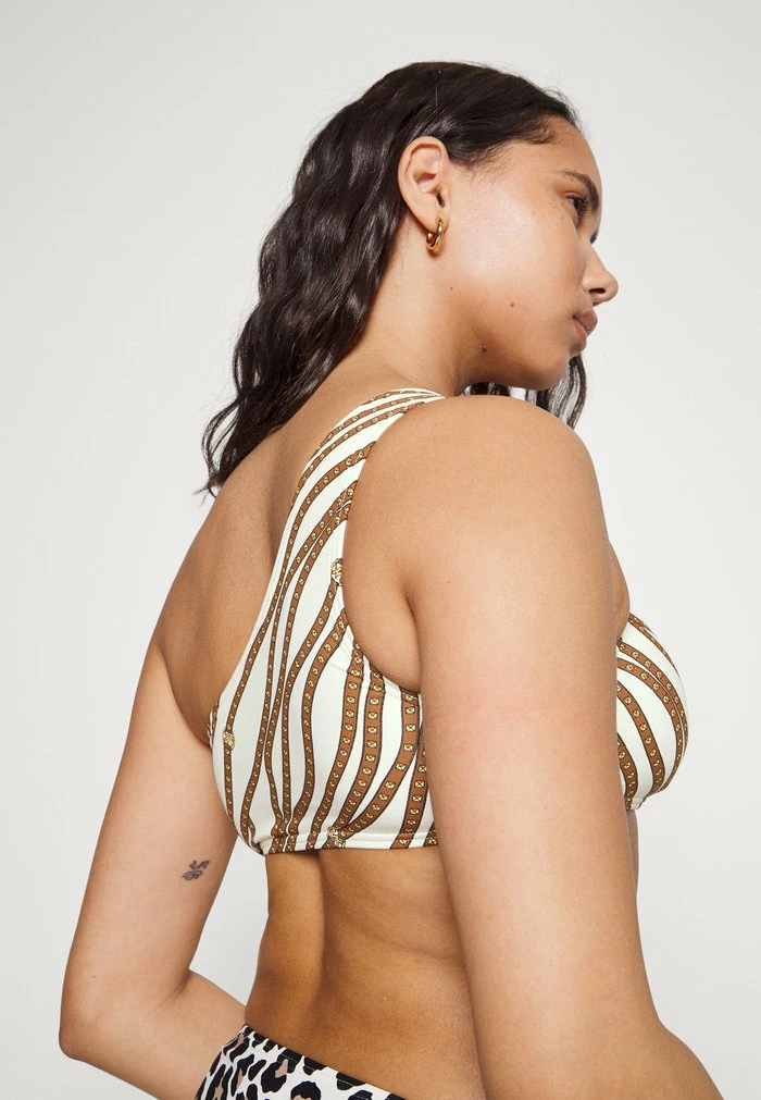 MICHAEL Michael Kors DIAGONAL BELT LOGO RING ONESHOULDER - Bikini Top - Bone 9 MICHAEL Michael Kors DIAGONAL BELT LOGO RING ONESHOULDER - Bikini Top - Bone - Image 7