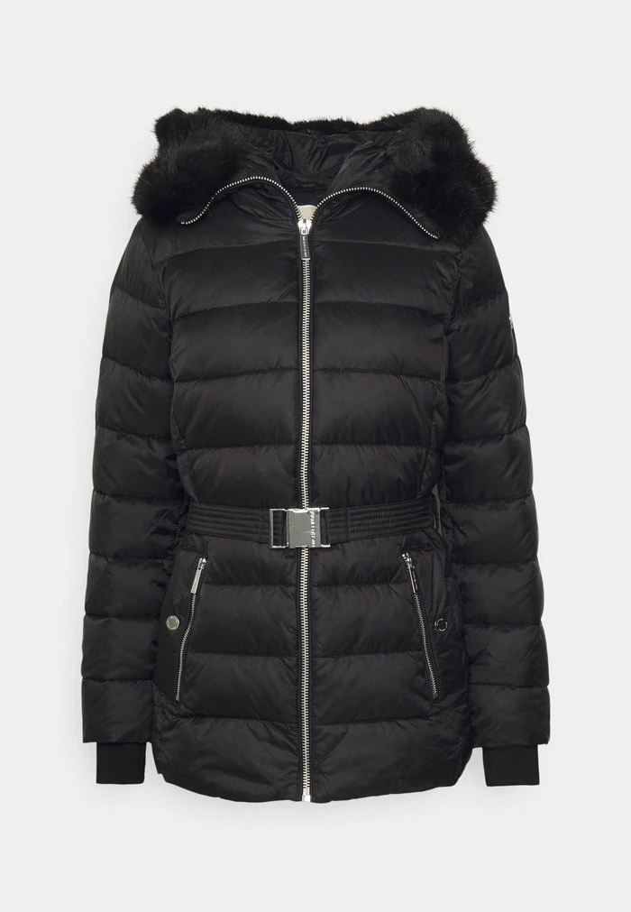 MICHAEL Michael Kors BELTED HORIZONTAL QUILTED PUFFER COAT WITH SNAP OFF - Winter Jacket - Black 9 MICHAEL Michael Kors BELTED HORIZONTAL QUILTED PUFFER COAT WITH SNAP OFF - Winter Jacket - Black - Image 7