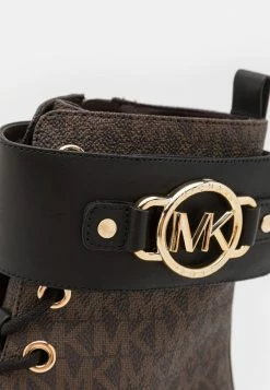 MICHAEL Michael Kors RORY LUG BOOTIE - Lace-up Ankle Boots - Black/brown -MICHAEL Michael Kors shop 6308f43d505045b8ada9191585e4442b