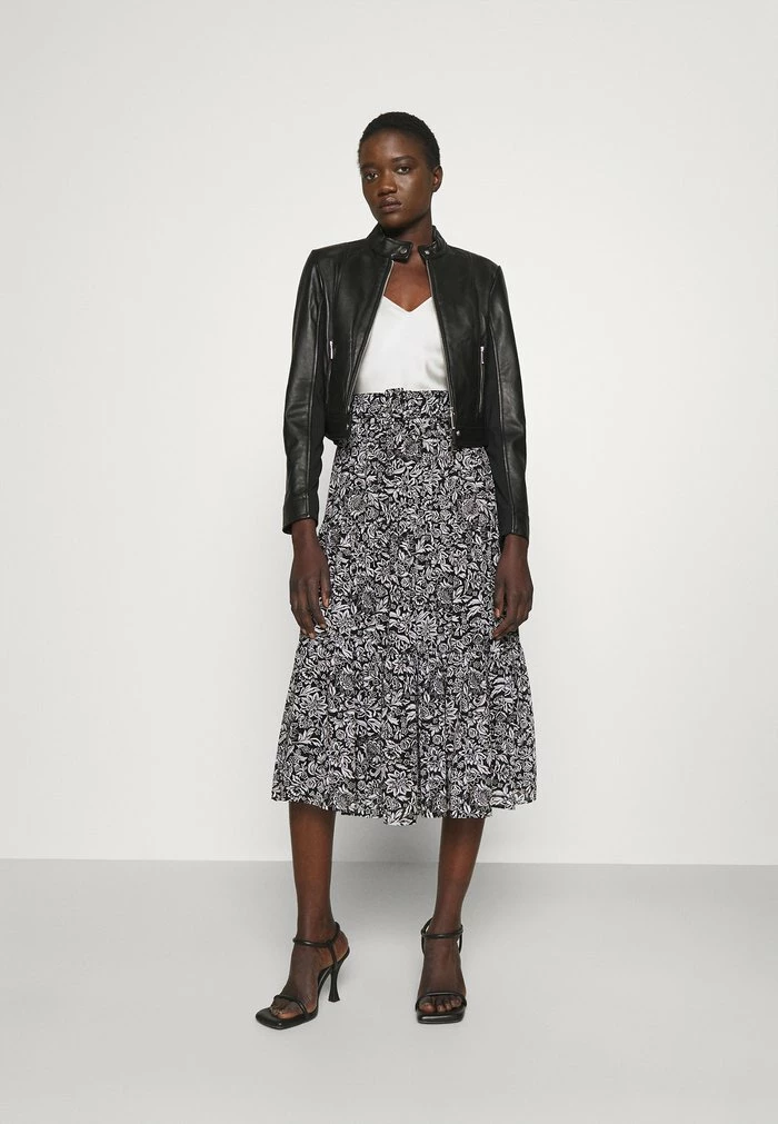MICHAEL Michael Kors HIPPIE MIDI SKIRT - A-line Skirt - Black/white 4 MICHAEL Michael Kors HIPPIE MIDI SKIRT - A-line Skirt - Black/white - Image 2