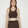 MICHAEL Michael Kors MINI SPORTS BRA - Top - Chocolate -MICHAEL Michael Kors shop 6510abc5f8f94acfae6fcb10408be5bc