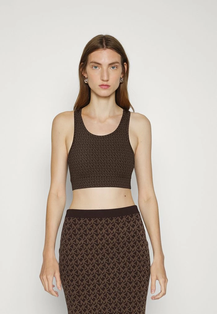 MICHAEL Michael Kors MINI SPORTS BRA - Top - Chocolate 3 MICHAEL Michael Kors MINI SPORTS BRA - Top - Chocolate