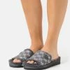 MICHAEL Michael Kors JANIS SLIDE - Slippers - Heather Grey -MICHAEL Michael Kors shop 680a42c0d460486fb0059d9d76e038ba