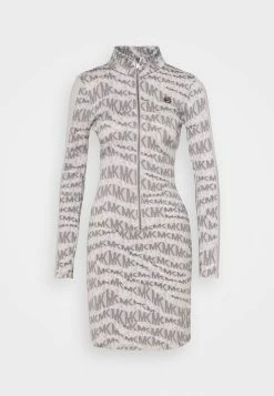 MICHAEL Michael Kors HALF ZIP MINI - Jumper Dress - Nickel -MICHAEL Michael Kors shop 6aa43bf995b64a71a56bc48c5952939f