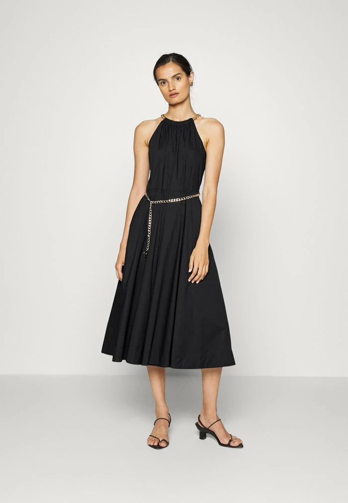 MICHAEL Michael Kors CHAIN BELT HALTER - Cocktail Dress / Party Dress - Black 3 MICHAEL Michael Kors CHAIN BELT HALTER - Cocktail Dress / Party Dress - Black