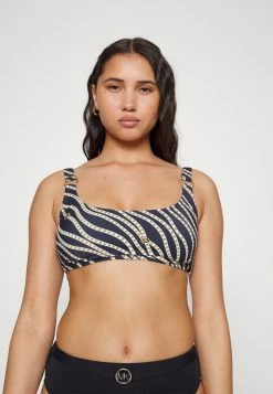 MICHAEL Michael Kors DIAGONAL LOGO RING - Bikini Top - Navy