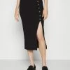 MICHAEL Michael Kors LOGO BUTTON PENCIL SKIRT - Pencil Skirt - Black