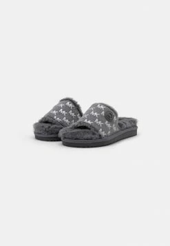 MICHAEL Michael Kors JANIS SLIDE - Slippers - Heather Grey -MICHAEL Michael Kors shop 72cbf1ee148049e9ad8a3e7cb6d9fab6