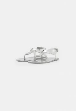 MICHAEL Michael Kors PLATE - T-bar Sandals - Silver -MICHAEL Michael Kors shop 73ad64022a4b4e54a8edd5899986e0d8