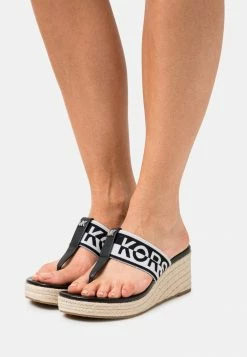 MICHAEL Michael Kors VERITY WEDGE - T-bar Sandals - Black/multi-coloured