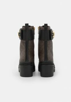 MICHAEL Michael Kors RORY LUG BOOTIE - Lace-up Ankle Boots - Black/brown -MICHAEL Michael Kors shop 74ad51c5f23d460e83296a565fbd6f30