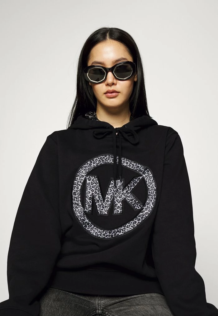 MICHAEL Michael Kors CHARM HOODIE - Sweatshirt - Black 6 MICHAEL Michael Kors CHARM HOODIE - Sweatshirt - Black - Image 4