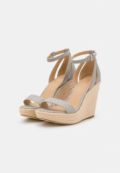 MICHAEL Michael Kors KIMBERLY WEDGE - High Heeled Sandals - Pearl Grey -MICHAEL Michael Kors shop 76290957f806482696bb83c22cc4bedc