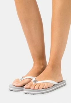 MICHAEL Michael Kors STRIPE - T-bar Sandals - Pearl Grey
