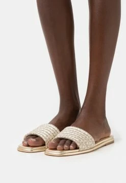 MICHAEL Michael Kors SADLER SLIDE - Mules - Pale Gold