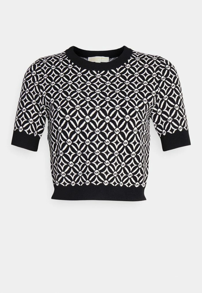 MICHAEL Michael Kors MK LOGO TIE CREW - Blouse - Black/bone 7 MICHAEL Michael Kors MK LOGO TIE CREW - Blouse - Black/bone - Image 5