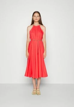 MICHAEL Michael Kors CHAIN BELT HALTER - Cocktail Dress / Party Dress - Sangria