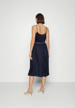 MICHAEL Michael Kors PLEATED SLIP MIDI DRESS - Cocktail Dress / Party Dress - Midnightblue -MICHAEL Michael Kors shop 7bced586125d480081cca79e509a9314
