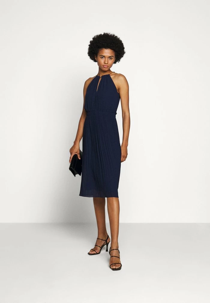 MICHAEL Michael Kors CHAIN NECK MIDI DRESS - Cocktail Dress / Party Dress - True Navy 4 MICHAEL Michael Kors CHAIN NECK MIDI DRESS - Cocktail Dress / Party Dress - True Navy - Image 2