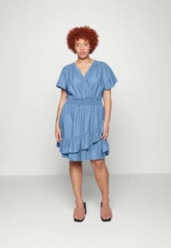 MICHAEL Michael Kors WRAP DRESS - Day Dress - Light Cadet Wash