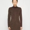 MICHAEL Michael Kors BOLD DRESS - Jumper Dress - Chocolate -MICHAEL Michael Kors shop 80aaf183bcf2473e8d22d617f621c971