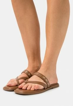 MICHAEL Michael Kors ALBA THONG SLIDE - T-bar Sandals - Luggage