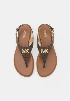 MICHAEL Michael Kors JILLY FLAT - T-bar Sandals - Brown -MICHAEL Michael Kors shop 847439f220ba46fba9cf1142056ea018