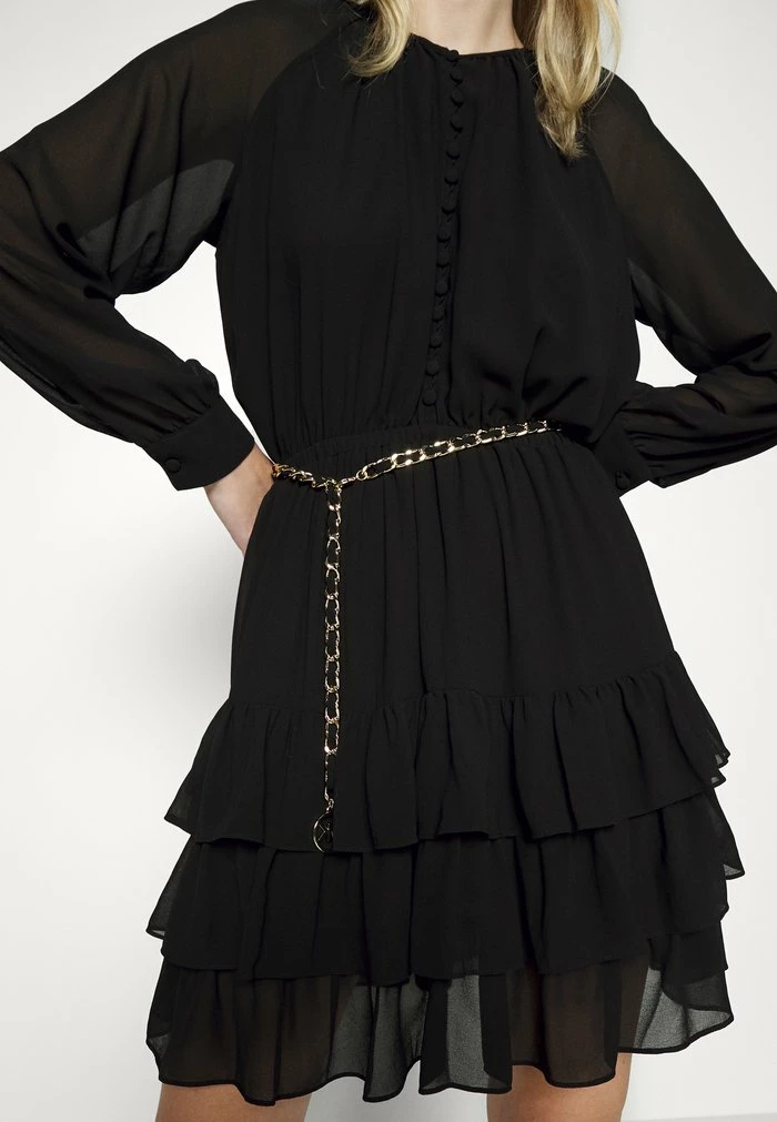 MICHAEL Michael Kors CHAIN BELT MINI DRESS - Cocktail Dress / Party Dress - Black 9 MICHAEL Michael Kors CHAIN BELT MINI DRESS - Cocktail Dress / Party Dress - Black - Image 7