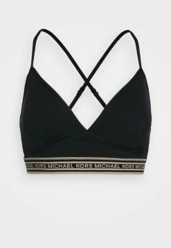 MICHAEL Michael Kors LOGO ELASTIC SPORTY - Bikini Top - Black -MICHAEL Michael Kors shop 88ec1c62d3fd435bbf60cb4c25145f2c