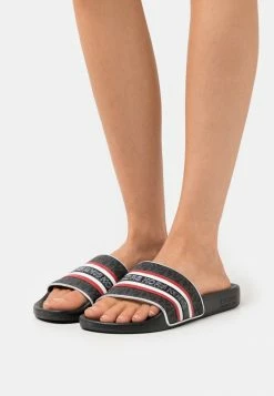 MICHAEL Michael Kors GIMORE SLIDE - Mules - Black/crimson