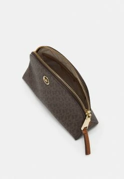 MICHAEL Michael Kors HERITAGE TRAVEL POUCH - Wash Bag - Brown/acorn