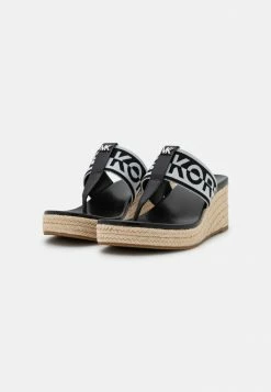 MICHAEL Michael Kors VERITY WEDGE - T-bar Sandals - Black/multi-coloured 11 MICHAEL Michael Kors VERITY WEDGE - T-bar Sandals - Black/multi-coloured -MICHAEL Michael Kors shop 91057fa3425c45f49a5751cd601094e5