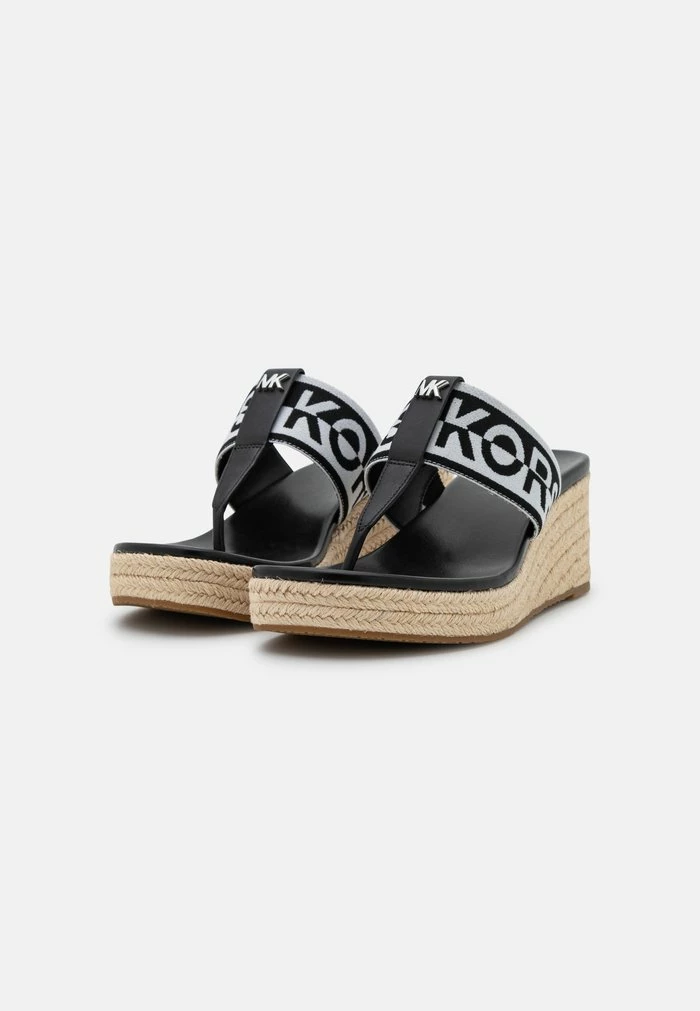 MICHAEL Michael Kors VERITY WEDGE - T-bar Sandals - Black/multi-coloured 5 MICHAEL Michael Kors VERITY WEDGE - T-bar Sandals - Black/multi-coloured - Image 3