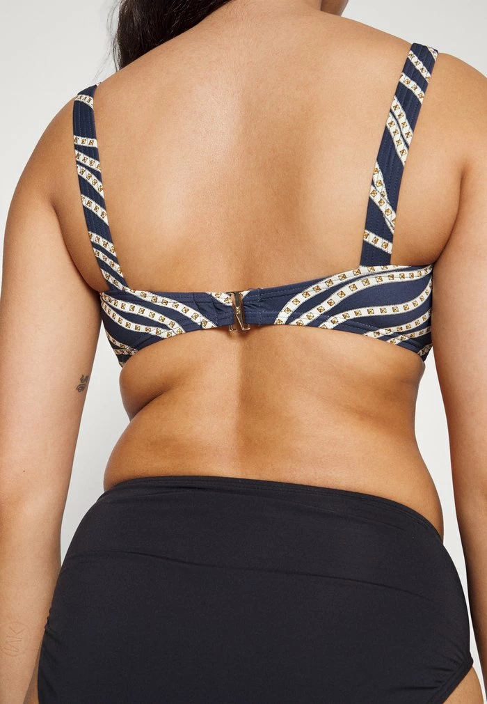 MICHAEL Michael Kors DIAGONAL LOGO RING - Bikini Top - Navy 6 MICHAEL Michael Kors DIAGONAL LOGO RING - Bikini Top - Navy - Image 4