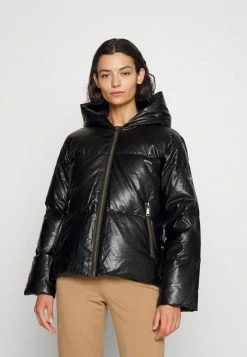 MICHAEL Michael Kors PUFFER - Faux Leather Jacket - Black
