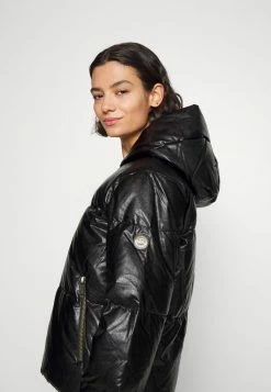 MICHAEL Michael Kors PUFFER - Faux Leather Jacket - Black -MICHAEL Michael Kors shop 9621a555d71d492ea111ba3bb8cc2165