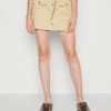MICHAEL Michael Kors CHAIN GROMMET MINI SKIRT - Mini Skirt - Khaki -MICHAEL Michael Kors shop 971ffdce690a428dad356e1b78b09461