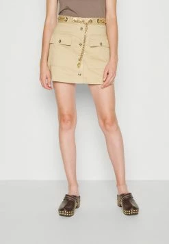 MICHAEL Michael Kors CHAIN GROMMET MINI SKIRT - Mini Skirt - Khaki