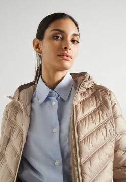 MICHAEL Michael Kors LONG PACKABLE PUFFER - Classic Coat - Champagne -MICHAEL Michael Kors shop 972c7a3260d74e09b9737f9be99cf69c