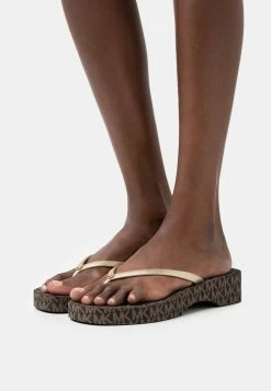 MICHAEL Michael Kors LILO - T-bar Sandals - Brown/pale Gold