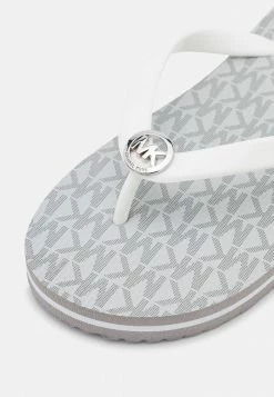 MICHAEL Michael Kors STRIPE - T-bar Sandals - Pearl Grey -MICHAEL Michael Kors shop 9b40a91878bf4be6b3446a725c2d5608