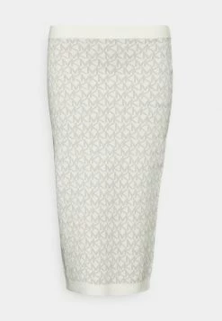 MICHAEL Michael Kors MEGA LOGO SKIRT - Pencil Skirt - Bone