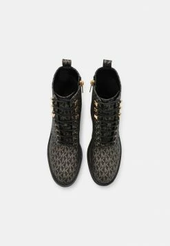 MICHAEL Michael Kors HASKELL - Lace-up Ankle Boots - Black/gold -MICHAEL Michael Kors shop 9f981212385a46fabdb813206f156d17