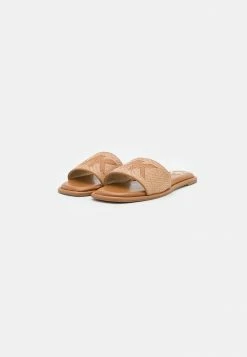 MICHAEL Michael Kors HAYWORTH SLIDE - Mules - Nat/acorn -MICHAEL Michael Kors shop a2186d7409734781ab7bbafc59051854