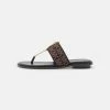 MICHAEL Michael Kors VERITY THONG - T-bar Sandals - Black/mocha