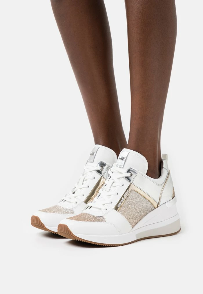 MICHAEL Michael Kors GEORGIE - Trainers - Silver/gold 3 MICHAEL Michael Kors GEORGIE - Trainers - Silver/gold