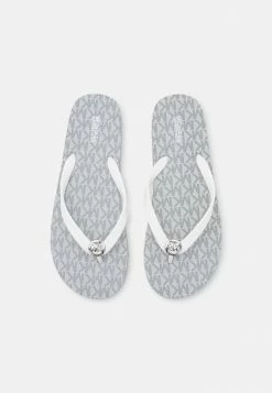 MICHAEL Michael Kors STRIPE - T-bar Sandals - Pearl Grey -MICHAEL Michael Kors shop a9f9462dfd094aea8f351b7c552309f7