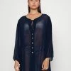 MICHAEL Michael Kors LARGE GROMMET BUTTON FRONT COVERUP - Beach Accessory - Navy 1 MICHAEL Michael Kors LARGE GROMMET BUTTON FRONT COVERUP - Beach Accessory - Navy -MICHAEL Michael Kors shop ad2760159d4b4f8aa783649096c1e86e